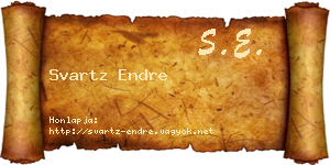 Svartz Endre névjegykártya